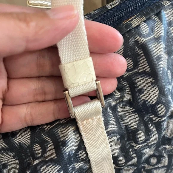 CHRISTIAN DIOR BLUE NYLON TROTTER BAG - Picture 6 of 16